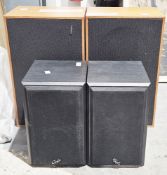 Pair Gale model 2i hifi speakers and a pair Solar Vox pressure chamber loudspeakers in teak cases