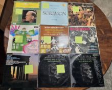 Collection of vintage vinyls, classical music including Svjatoslav Richter, Chopin, Grieg,