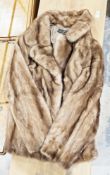 Collection of coats including a Joseph Fox jacket and three long brown fur coats