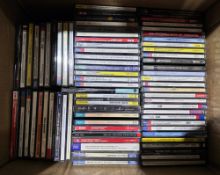 Box of CDs including jazz, classical and pop