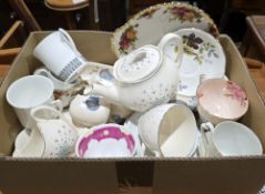 Quantity tea china, sundry ceramics and eggshell china (4 boxes)