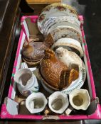 Mixed lot of ceramics including an Art Deco Crown Ducal Orange Tree part coffee service, other Art