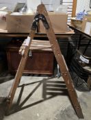 Vintage wooden decorators ladder