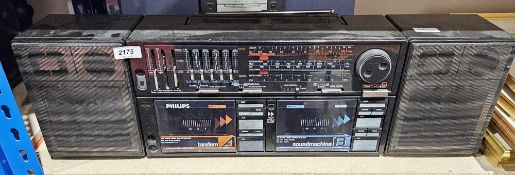 Philips ghetto blaster boombox and a Sony mini hifi system (2)