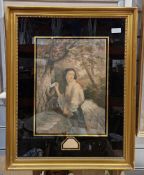 Group of framed George Baxter (1804-1867) colour prints Comprising: three in black and gilt verre