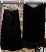 Assorted vintage clothing two include two fur stoles, a vintage red squirrel fur coat, a 1970's