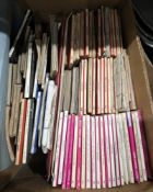 Collection of framed pictures of vintage trams, buses and carriages, each with explanatory label