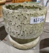 Modern style garden pot marked Cotstone RT3 to interior