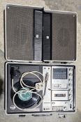 Collection of various phones, transistor radio, CD players, other electrical items and a Sanyo Solid
