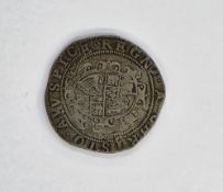 Charles I Tower Mint half crown, mint mark bell, king on horseback, rev. oval shield, 3cm width