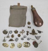 Quantity of military and railway buttons and cap badges, WWI and later, including Royal Artillery