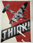 Two Red Wedge posters including 'Think! Use Your Vote', printed & published by Red Wedge, design