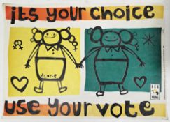 Two Red Wedge posters including 'Its Your Choice, Use Your Vote', printed & published by Red