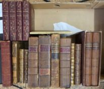 Antiquarian, mixed lot of leather bound volumes, to include Burns Justice x 5, 