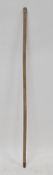 Early 20th century bamboo swagger stick, believed to be WWI, with cap to each end, approximately