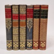 Prize Bindings for Dulwich College - six vols  - Guizot 'Histoire de Charles I', 2 vols., full red