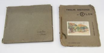 Album of photographs, Malta, aircraft, Amyria circa 1936 and an album of sketches of Ceylon