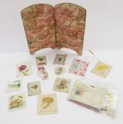 Quantity Victorian and later Valentines and other greetings cards to include American four-fold