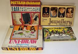 Vintage children's games to include Faerie Glen play clothes, Spear Games Alice in Wonderland,