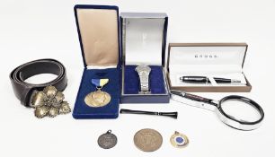 Mixed lot of collectable items including boxed Seiko 300636 stainless steel watch (dial a/f),