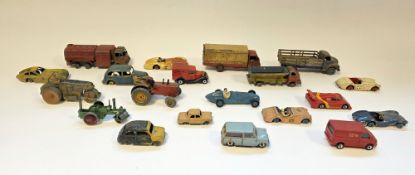 Quantity of playworn Matchbox, Dinky diecast models to include Dinky 237 Mercedes Benz, 163