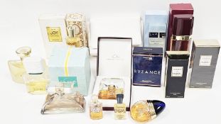 Collection of perfumes including boxed and sealed Coco Chanel spray 50ml, boxed and sealed Jean