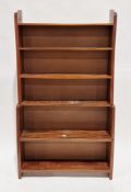 Early 20th century mahogany bookcase with shaped sides and five shelves, 154cm high x 88cm wide x