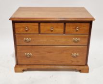 Younger Furniture hardwood chest of three short drawers over two long graduated drawers, on