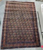 Persian red ground rug with boteh & floral field, herati and floral borders 204cm x 134cm  Condition