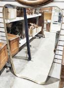 John Lewis retro-style wall mirror with gold-coloured shaped frame, 99cm high x 65cm wide