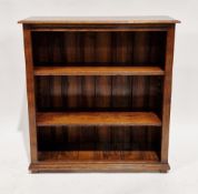 Good quality 20th century oak bookcase in the 19th century manner, the top with thumbmould edge over