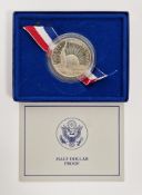 United States Liberty 1986 Half Dollar Coin in presentation box & with certificate