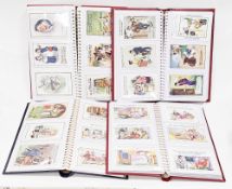 Four albums of early 20th century Donald McGill humorous coloured postcards, approximately 485 in
