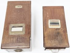 Early 20th century Gledhill's patent mahogany cased cash till with label to interior, the drawer