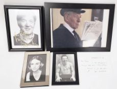 Collection of autographs including signed photograph of Sir Ian McKellen dated 2015, Sir Ian