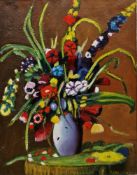 G. Gosztonyi (20th century) Oil on canvas Still life of flowers in a vase, signed lower right, 51.