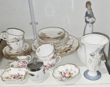 Royal Crown Derby bone china Derby Posies pattern part tea-service and other wares, including: