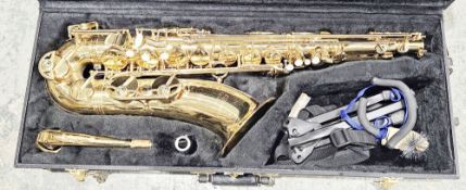 Elkhart series II tenor saxophone, serial no.4025702, fitted in a black Secondwind hard case and a