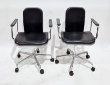 Frederick Scott (1942-2001) for Hille International a pair of Supporto desk chairs, having black