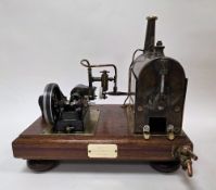 Scratch built model steam engine with dynamo built by Arthur Sylvester (1902-1984) with Stuart Model