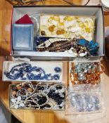 Mixed lot of costume jewellery including bead necklaces, freshwater pearl necklaces and bracelets