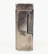 Dunhill silver-plated Rollagas pocket lighter, with engine turned decoration, 6.5cm high