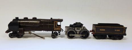 Hornby 0 gauge E320 4-4-2 Locomotive No.31801 and NORD brown Tender No. 3.1290 , 20v electric (