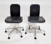 Frederick Scott (1942-2001) for Hille International a pair of Supporto desk chairs, having black