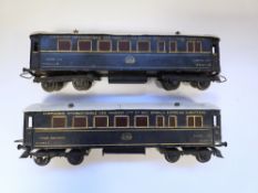 Hornby 0 gauge 'Compagnie Internationale des Wagons - Lits et des Grands Express Europeens' cars