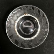 Lalique Irene pattern circular pin dish, etched Lalique France marks, the border with a continuous