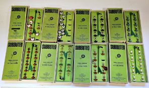 Eight boxed Subbuteo teams to include no.8 Bournemouth, No.42 Barnsley, No.9, Uruguay, Norwich (