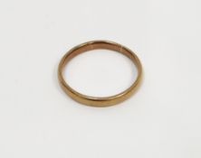 9ct gold wedding band, hallmarked Birmingham, 375, 1.59 grams, size M