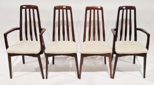 Set of 12 mid-century Swedish rosewood dining chairs by Svegards Markaryd (including two carvers),