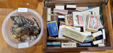 Mixed lot of watches, costume jewellery and other items including silver cased open face pocket